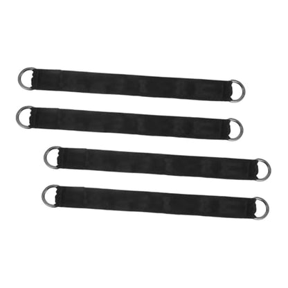 Happyyami 4 Pcs Outdoor Swing Connecting Straps Heavy Duty Carabiner Alternatives Nylon Suspension Belts for Tree Swing Hammock and Fitness Equipment