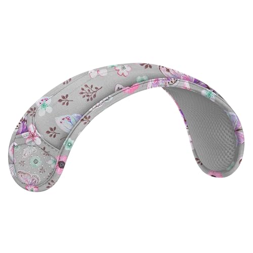 Ultra Thick & Breathable Universal Shoulder Pad Cushion for Bag - Long & Comfort - color: Butterfly