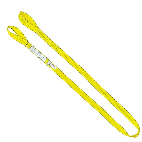 LIFTEX® - Trusted Since 1955 | Polyester Flat Eye Lifting Sling | 1-4" Widths, 3-30' Lengths, 2-Ply | Lifting Rigging Moving Hoisting Straps (2" 2-Ply Flat Eye | 6400 lbs Vertical, 5 FEET) - color: 2" 2-Ply Flat Eye | 6400 lbs Vertical, size: 5 FEET