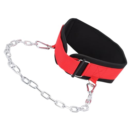 Weighted Dip Belt, Weightlifting Belt with Heavy Duty Chain & Padded Comfort for Pull Ups & Strength Training - color: S