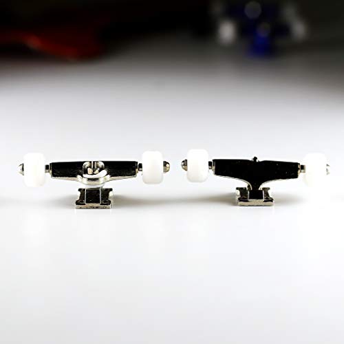 NOAHWOOD Wooden (35X97mm Deck) Fingerboards (Noah Team 10S PRO Hand Mould Made Short Nose Short Tail Deck)(+34mm Old School King Silvery Trucks)(+NW Handmade Logo PRO Wheels ii) (Millipede) - color: Millipede