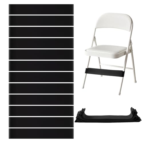 Chair Bands for Kids with Fidgety Feet, 12 Packs Sensory Chair, Fidgets for Classroom, Sensory Room Must Haves Fidget Chair Bands (BLACK) - color: BLACK