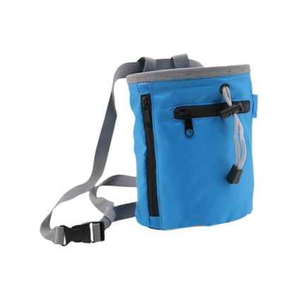 Chalk Bag for Rock Climbing Storage Pouch Practical Wear Resistant Waist Belt Chalk Carrier Bag for Weight Lifting Bouldering - color: Blue