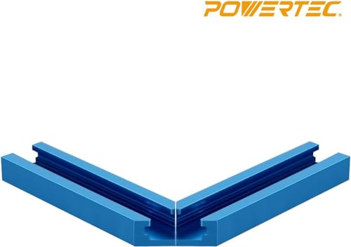 POWERTEC 72081 Double-Cut Profile Universal T-Track & Intersection Kit, 4pc 24 Inch Aluminum T Tracks with 2 Sets 3" T-Track Intersection Kit, Drill Press Table, Router Table, Workbench, Pack of 1 - size: 24" T track (4PK) + Intersection Kit (2 Sets)