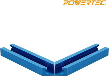 POWERTEC 72081 Double-Cut Profile Universal T-Track & Intersection Kit, 4pc 24 Inch Aluminum T Tracks with 2 Sets 3" T-Track Intersection Kit, Drill Press Table, Router Table, Workbench, Pack of 1 - size: 24" T track (4PK) + Intersection Kit (2 Sets)