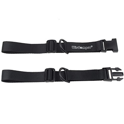 Wisdompro Backpack Chest Strap, Heavy Duty Backpack Sternum Strap Add on | Adjustable Nylon Chest Belt Replacement with Quick Release Buckle, for Travel, Hiking, Camping and Jogging - with Slide Locks - color: Black