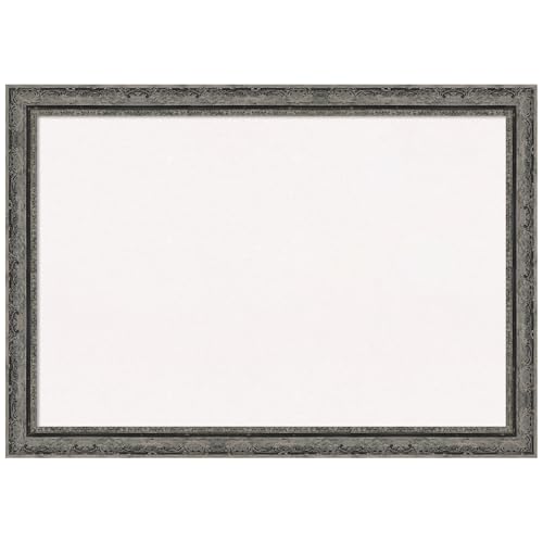 Amanti Art White Cork Board for Wall, 28x40 Vision Board with Black Frame, Large Corkboard Office Decor for Home Organization, Traditional Corkboard Pinboard to Display Items for Home Organization - color: Filigree Matte Black, size: 40" x 28"