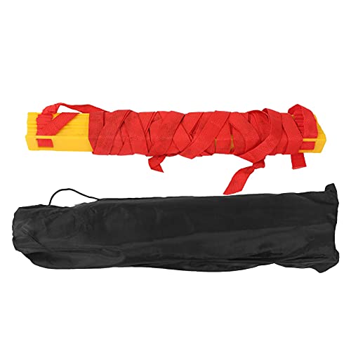 14 Rung Agility Speed Training Ladder for Soccer, Football and Fitness with Storage Bag, Durable PP Plastic and High-Density Braid Belt, Includes Portable Carry Case