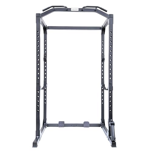HulkFit Multi-Functional Adjustable Pro Series Power Rack Power Cage Exercise Equipment for Home Gym with Squat Rack Attachments and Accessories - Bench Press, Squats, and Deadlifts - Multicolor - style: Gen 2 Pro Series Power Cage - Black