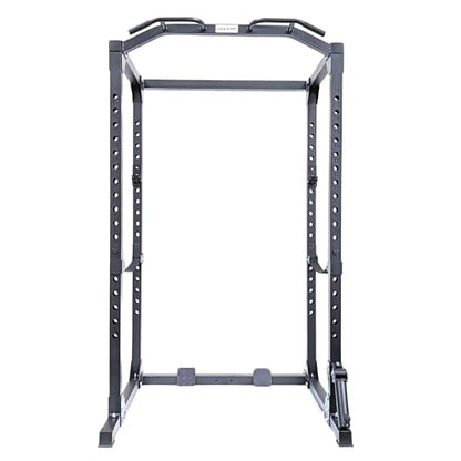 HulkFit Multi-Functional Adjustable Pro Series Power Rack Power Cage Exercise Equipment for Home Gym with Squat Rack Attachments and Accessories - Bench Press, Squats, and Deadlifts - Multicolor - style: Gen 2 Pro Series Power Cage - Black