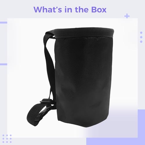 Rock Climbing Chalk Bag with Waist Belt, Oxford Cloth 840D Bouldering Chalk Bag, 7.5X4.9X4.9 in, Lightweight for Weight Lifting and Gymnastics