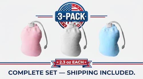 Literal Savage Patriotic Chalk Ball 3-Pack – Red White & Blue Refillable No Mess Magnesium Carbonate Chalk for Rock Climbing, Weightlifting, Gymnastics & Cross-training – 4th of July Set – 2.3 oz