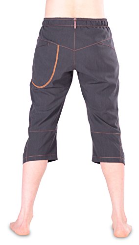 Ucraft "Xlite Rock Climbing Bouldering and Yoga Knickers ¾ Men's and Women's Capri Pants. Lightweight, Stretchy, Breathable - color: Graphite, size: Medium