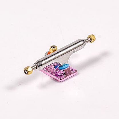 Fingerboard Trucks with Upgraded Urethane Bushings and Pivot Cup,34mm 32mm Width,Normal Kingpin (Pink, 32mm) - color: Pink, size: 32mm