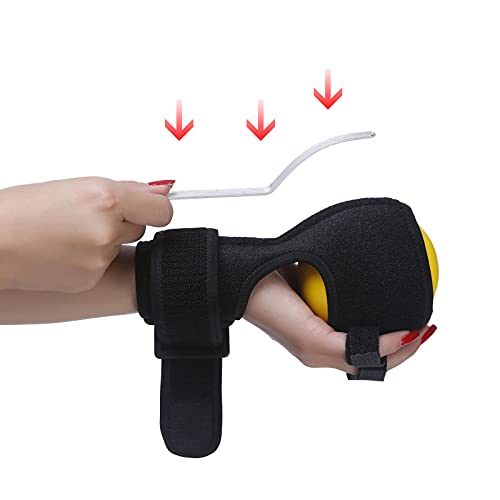 Anti-spasticity Ball Splint Hand Finger for Hand Stroke Hemiplegia Finger Recovery Spasm Dystonia Hemiplegia Finger Training Hand Functional Impairment for Children and Men and Women (Medium) - size: Medium