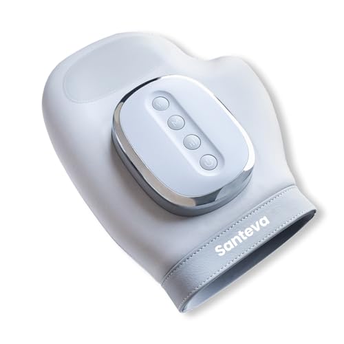 Cordless Hand Massager - with Heat and Compression - for Arthritis and Carpal Tunnel - Wrist Palm and Finger Massager - Deep Tissue Relief - Rechargeable and Portable Gift for Man and Women