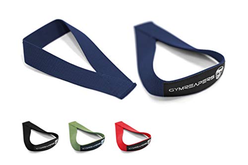 Gymreapers Olympic Lifting Straps for Weightlifting, Snatch, Clean, Powerlifting, Strongman, Deadlifts - Durable Cotton with Reinforced Stitching (Pair) - color: Navy