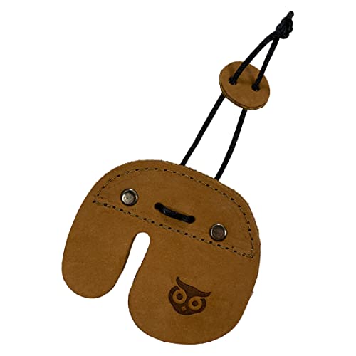 Hide & Drink, Archery Finger Tab, Protect Guard for Recurve Bows, Finger Protector, Shooting Practice Gear Sports & Outdoors, Full Grain Leather, Handmade - color: Old Tobacco, size: Right Handed