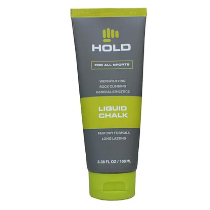 HOLD Sports Chalk Premium Grip Hybrid Bundle – Chunky Blend Dry Chalk & Citrus Scented Liquid Chalk (2-Pack) – High Friction Pure Magnesium Carbonate for Climbing, Weightlifting, Gymnastics & Powerlif
