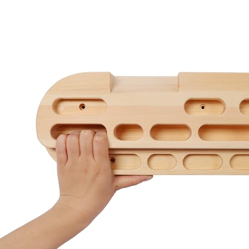Gecheer Multi-Level Wooden Climbing Hangboard Trainer for Finger Strength and Grip Power Development