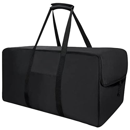 Extra Large Travel Duffle Bag - Heavy Duty Sports Gym Equipment Bag for Traveling & Camping (Black, 32.6-Inch)