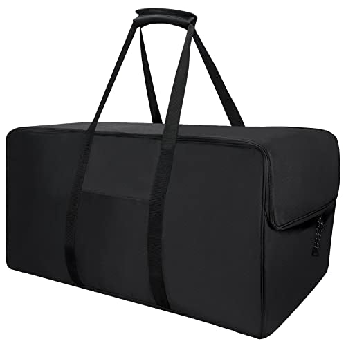 Extra Large Travel Duffle Bag - Heavy Duty Sports Gym Equipment Bag for Traveling & Camping (Black, 32.6-Inch)