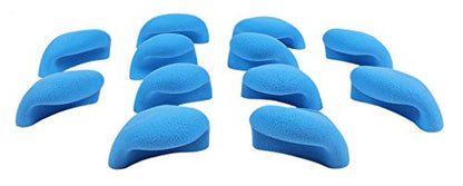 Atomik Rock Climbing Holds Set of 12 Bolt-On Medium Double Incut Roof Jugs in Blue