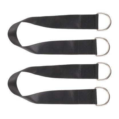 Dumbbell and Barbell Loading Straps with Reliable Attachment 2pcs with Nylon Material Black Color, Sturdy Weightlifting for Weight Plates Designed for Commercial Fitness and