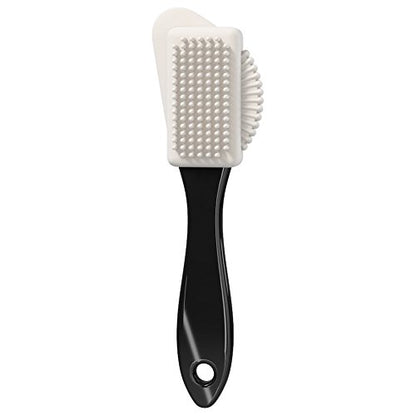 Suede Brush and Eraser Kit – 4-Way Nubuck Cleaner with 2 Erasers | Suede shoe brush & suede cleaner — rubber bristles, welts, nylon/brass lift dirt from shoes, boots, bags & purses - size: 5 - Brush w/ 2 Erasers