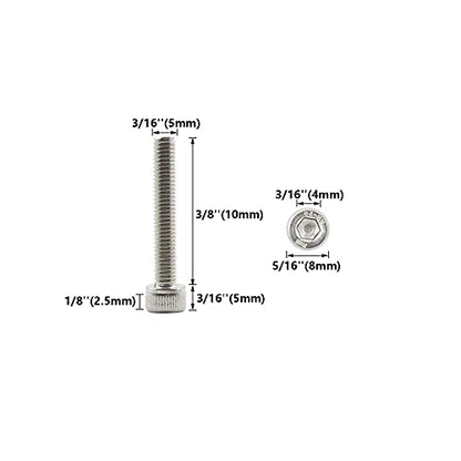 20 PCS Socket Head Cap Screws, TTZEZE 304 Stainless Steel Metric Machine Bolts Hex Socket Screw, Socket Drive Bright Finish Full Machine Threads for Shelf Chair Desk Install Repair (M5x10mm) - color: M5, size: 10mm