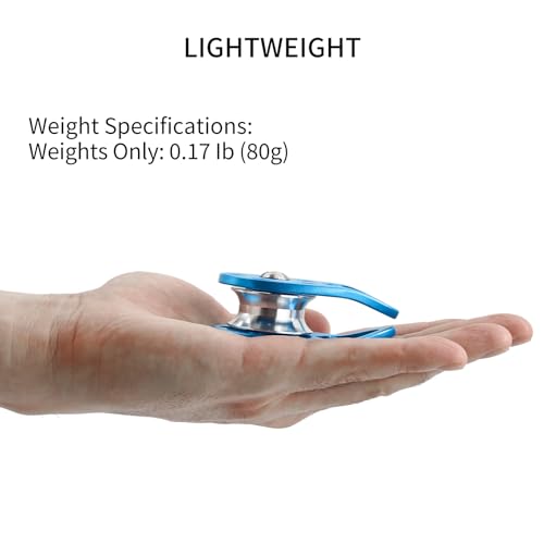 Micro Mobile Pulley 30KN/6746lb Mobile Single Pulley Cheek Shaped for Max Rope 12mm Rope for Climbing, Rescue Lifting,Hitch Tending (Blue-One Unit) - color: Blue-One Unit