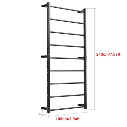 Wall Mounted Pull Up Chin Up Bar, Hallway Aisle Climbing Ladder Indoor Wall Climbing Frame Pull-ups Physical Training Fitness Equipment(Vertical Installation) - size: Vertical installation