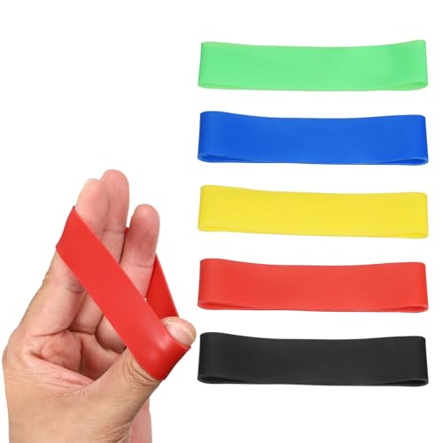 Finger Resistance Bands, Level Finger Grip Strengthener Grip Forearm Thumb Exerciser - color: Colorful