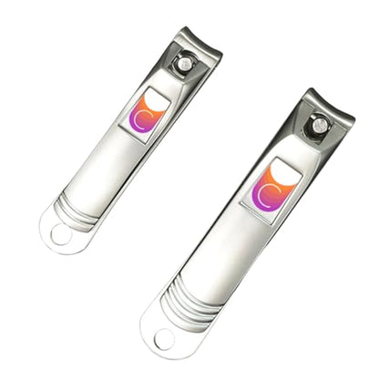 CUTICOR Stainless Steel Nail Clipper Set for Thick Nails with Travel Tin | Toenail clippers, fingernail clipper, curved blades for men and women, use at home, travel bags, toiletry kits
