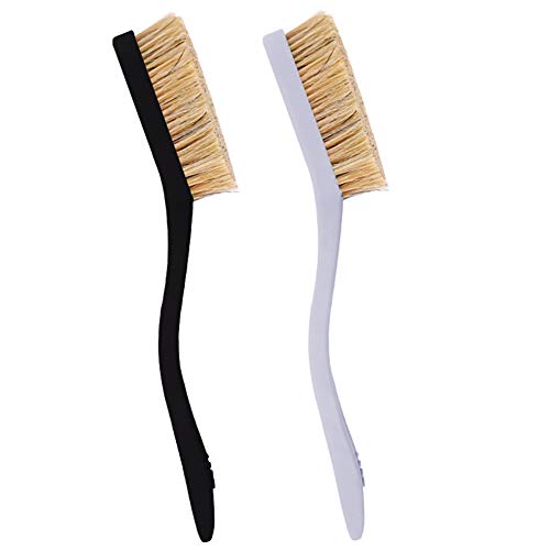 TWO STONES Climbing & Bouldering Brush with Natural Firm Boar's Hair Bristles and Durable Handle, Climbing Chalk Brush Designed for Ultimate Performance on Climbing Wall Indoor or Outdoor - color: Black&grey