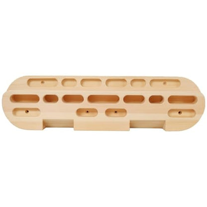 Rock Climbing Hangboard Wooden Fingerboard Trainer, Ergonomic Grip Holds, Strengthen Fingers and Grip - Adjustable Training Levels, Smooth Finish, Suitable for All Skill Levels