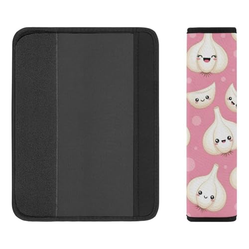 Universal Soft and Comfortable Cute Garlic Pink Seat Belt Shoulder Pad for Kids, Most Cars, 1 Pair Seat Belt Covers Cushion Anti-Slip Pad - color: Pattern 1108