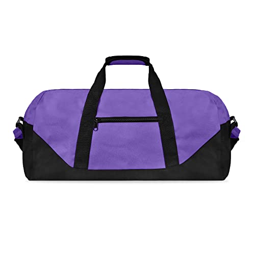 21" Large Duffle Bag with Adjustable Strap - color: Purple