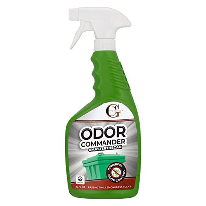 Garbage Commander Odor Commander, Odor Control Spray Bottle, 22 Ounce, Lemongrass Scent -Proudly Made in Canada