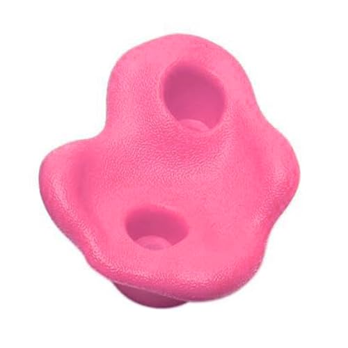 Alomejor 10PCS Rock Climbing Holds PE Rock Climbing Wall Holds 12.5 X 10cm Ergonomic Texture with Screws and Wrench for Indoor Outdoor Wall Kids Age 3+ - color: Pink