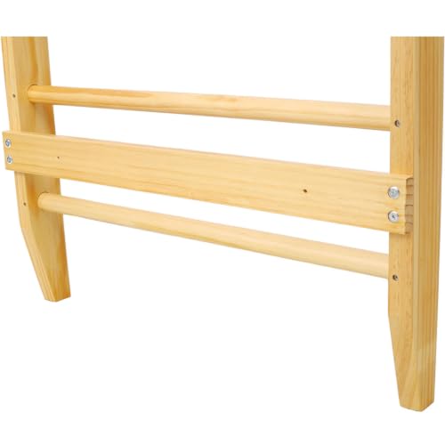 Swedish Ladder Wall Mounted Wooden Home Gym Exercise Ladder for Strength Training Stretching Gymnastics Physical Therapy Calisthenics Adults Kids
