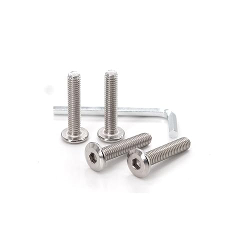 10pcs M6 x 50mm Rivet Countersunk Socket Cap Allen Bolts Rivet Screws Furniture Connecting Bolts 304 Stainless Steel - size: 10pcs M6 x 50mm