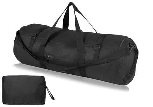 Arxus Duffle Bag 30L/50L/90L Long Travel Bag for Baseball Bat Tent Large | Extra Large Luggage, Sport Equipment Storage, Camping, Gym, for Men, with Shoulder Strap - color: Black, size: 30L