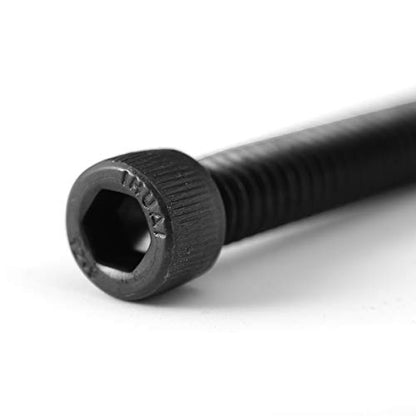Socket Head Cap Screw, 1/4-20 x 1/2", Alloy Steel, Black Oxide, Hex Socket Coarse Thread, 1/4 inch Hexagonal Allen Bolt, Length: 1/2 inch, Full Thread (Quantity: 20) - size: 1/2