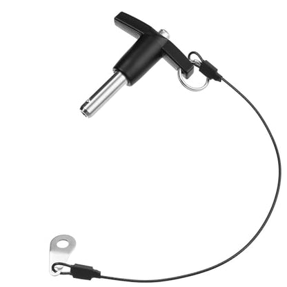 T Handle Quick Release Pin 3/8 Inch Diameter ,Stainless Steel Ball Locking Pin with Push Button Lanyard Cable Usable Length 0.79"(9.5*20mm) - size: 9.5mm-20mm