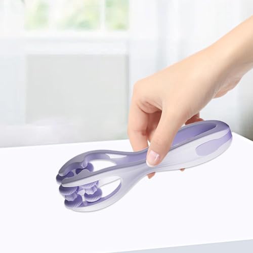 Finger Massager, Double Rollers Hand Massager, Hand Joint Roller for Stiffness Training Finger, Violet - color: Violet