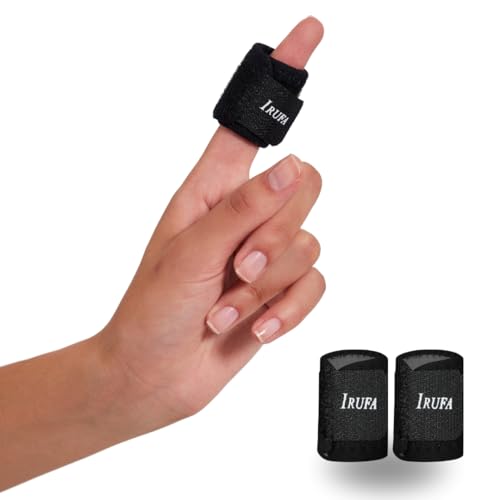 FS-OS-01, 3D Breathable Elastic Fabric Finger Brace, for Trigger Finger, Finger Injury and Basketball Volleyball Baseball Badminton Tennis Boating Gym, One Pair
