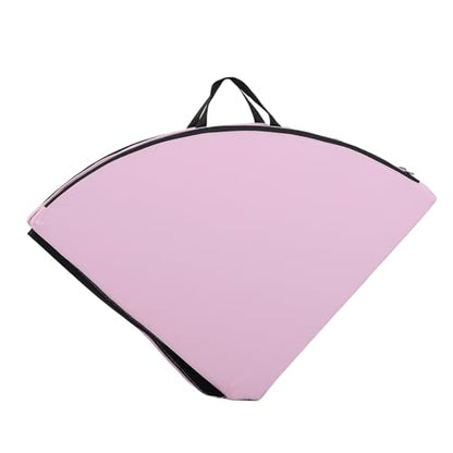 GOWENIC Pole Dance Crash Mat, Foldable Round Crash Mat with EPE Foam Padding and PU Cover, Protective Fall Safety Cushion for Pole Dancing, Dance Safety Pad for Training Fitness Gym