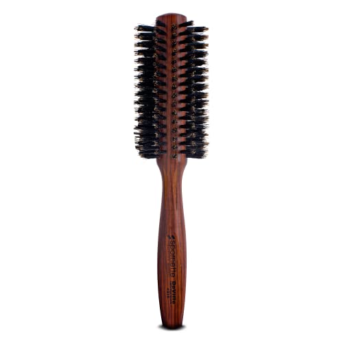Spornette Deville Boar Bristle Round Brush for Women - Round Hair Brush for Blow Drying, Curling & Styling - Adds Shine, Volume & Lift to All Hair Types (2 Inch) - size: 2 Inch