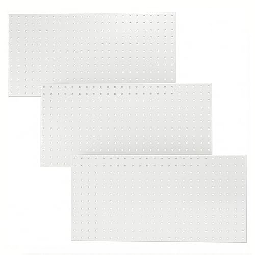 Ultrawall Metal Pegboard Panels, Pegboard Wall Organizer, Peg Boards for Garage, Tool Storage Organization, 12"X24", 3pcs, White - color: White